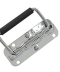 Two Pack 4.33 Inch Silver Spring Loaded Handles For Toolboxes Chest Cases And Storage Boxes Heavy Duty Stainless Steel Construction