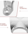 Front close-up view of RUNROTOO marine-grade 316 stainless steel tube-to-tube handrail clamp for 1-inch boat rails.