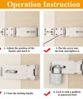 Installation steps for 5 Inch 304 Stainless Steel Hasp Latch Set With Combination Lock And Padlock