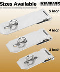 Stainless Steel Hasp Latch Heavy Duty Padlock Latch For Gates Doors Cabinets And Sheds 3 Inch Safety Hasps With Screws Rust Resistant