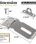 Stainless Steel Hasp Latch Heavy Duty Padlock Latch For Gates Doors Cabinets And Sheds 3 Inch Safety Hasps With Screws Rust Resistant
