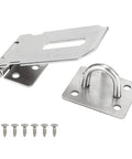 3 Inch Stainless Steel Hasp Latch Heavy Duty Brushed Finish For Fence Gates Doors And Cabinets, Rust Resistant Weatherproof Hasp Lock