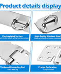 Product details of 3 Inch Stainless Steel Door Hasp Latch Made From 304 Stainless Steel With Extra Thick Brushed Finish Includes Screws