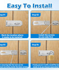 Installation guide for 3 Inch Stainless Steel Door Hasp Latch Made From 304 Stainless Steel With Extra Thick Brushed Finish Includes Screws