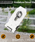 Stainless Steel Hasp Latch Heavy Duty Padlock Latch For Gates Doors Cabinets And Sheds 3 Inch Safety Hasps With Screws Rust Resistant