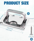 316 Stainless Steel Boat Hatch Handle Flush Mount Pull Recessed Door Pull With Mounting Screws, shown with dimensions.