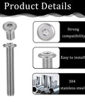 Secure trailers with a 12 piece 304 stainless steel hex socket hasp set, showing bolt and material details.