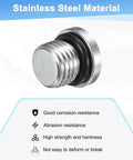 6 Pack 7/16-20 UNF Inner Hex Head Pipe Plug, Carbon Steel Socket Fitting with O Ring Seal and corrosion resistance features