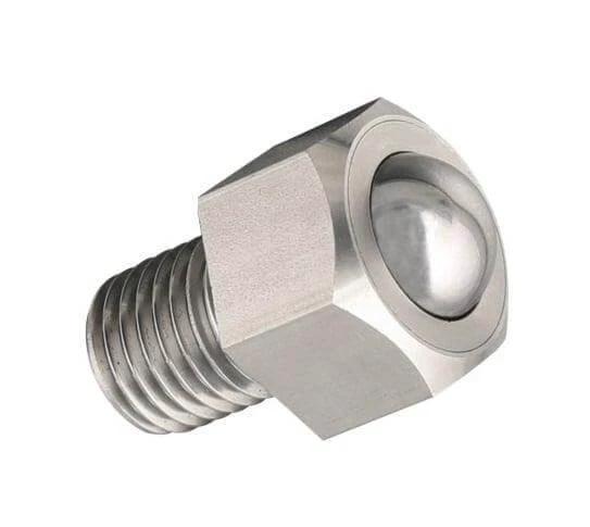 Stainless Steel Hex M16 Bolt Hexagon Head Screw Type Ball Transfer Unit for Upward Facing Applications main image 1