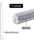 Heavy Duty 304 Stainless Steel Hex Rod Bar With 16mm Across Flats Five Eighths Inch Hex Cross Section And 200mm Length Built To Last For Machine Work Petrochemical And Medical Equipment By Feelers, shown in side view with dimensions highlighted.