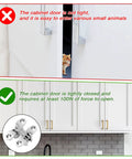 Comparison of cabinet doors opened and closed using Four Pack Stainless Steel 180 Degree Hidden Hinges For Doors And Cabinets.