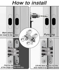 Installation steps for Four Pack Stainless Steel 180 Degree Hidden Hinges For Doors And Cabinets in kitchen setup