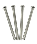 Maxmoral 4 Pack Stainless Steel Door Hinge Pins 4 Inch Interior Door Replacement For Security Durable Silver Finish Oiled Surface