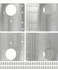 12Pcs Upgraded Cabinet Hinge Repair Plate Kit Durable Stainless Steel Hinge Mounting Plate With Screws For Kitchen Cabinets