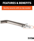 Stainless Steel Five Eighth Inch Hitch Pin With Integrated Swivel Clip Pivot Lock No Clip Needed Heavy Duty Trailer