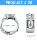 50 Pcs Single Ear Hose Clamps 10.3mm To 12.8mm Stainless Steel 304 Pinch Clamps product size dimensions