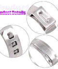 Close-up of a 304 Stainless Steel Single Ear Hose Clamp Kit 35Pcs 15.3mm 18.5mm Crimp Ear Clamps Assortment for automotive and home appliances