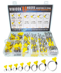 Stainless Steel Hose Clamp Assortment Kit 80 Pieces Adjustable 8 To 44 Mm Worm Gear Metal Fuel Line Clamps in box