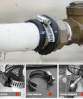 Installed 175 Pcs Stainless Steel Hose Clamp Kit With Eight Sizes From One Quarter Inch To Two Inches Adjustable Worm Gear Clamps Heavy Duty For Automotive Radiator Plumbing Fuel Lines