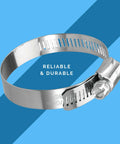 Hose Clamps Box of Ten Radiator Hose Clamp SAE 28 Stainless Steel 300 Series Corrosion Resistant with Wide Clamping Range
