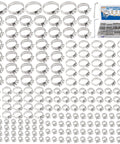 200 Piece Hose Clamp Set 304 Stainless Steel Adjustable Worm Gear Clamps From Quarter Inch To Two Inches 6 To 51 Mm Includes Eight Size Sets