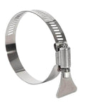 2 Inch Adjustable Hose Clamps 5 Pack With Easy Turn Thumb Screw 1.5 To 2.5 Inch Diameter 304 Stainless Steel Corrosion Resistant Clamp