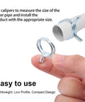 50 Pcs Stainless Steel Spring Hose Clamps Set For Air And Water Hoses With 10mm Inner Diameter Durable Tube Fastener Clip High Quality Metal Clip For Secure Hose Connections In Automotive Plumbing And Home Applications close-up view