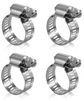 316L Stainless Steel Hose Clamps Marine Grade Heavy Duty Adjustable Band Clamp Set Of Four 13 To 19 Mm And One Half To Three Quarters Inch