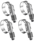 4 Pack Heavy Duty Worm Gear Hose Clamps Adjustable Range One To One And Three Quarter Inches 25 To 45 Mm 304 Stainless Steel