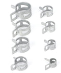160Pcs 304 Stainless Steel Spring Clips Hose Clamps Set In Eight Sizes 6.5 To 18 Millimeter For Fuel Petrol Pipe Hose