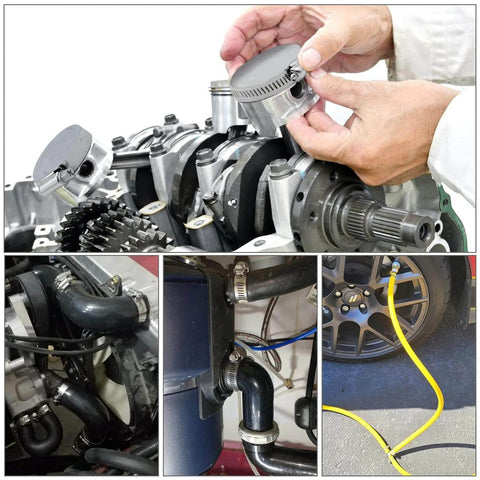 Hose Clamps Set Of Ten Stainless Steel Adjustable Worm Gear Clamps For automotive radiator and fuel line installation