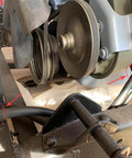 Installed hose clamps set of ten stainless steel adjustable worm gear clamps for hoses from one and a half inch to two and a half inch.