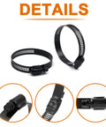 2 Pcs 3 Inch Stainless Steel Adjustable Worm Gear Hose Clamps 52-76mm Range Corrosion Resistant Fuel Line Clamp For Plumbing Automotive And Mechanical Applications Grade 304 Stainless Steel Construction For Superior Corrosion Resistance Black