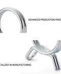 50 Pcs Stainless Steel Spring Hose Clamps Set For Air And Water Hoses With 10mm Inner Diameter Durable Tube Fastener Clip Close-Up View