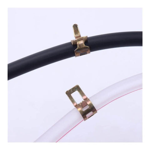 20 Piece Silicone Wrapped 304 Stainless Steel Hose Clip Set Reusable Clamps For Boats And Motorcycles With Size Marked Bands 6mm 7mm 8mm 9mm 10mm 12mm Easy To Install Durable Construction For Long Lasting Performance securing black and clear hoses