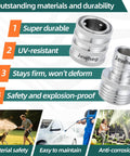 Heavy Duty Three Quarter Inch Garden Hose Quick Disconnect Set, 2025 Upgraded Stainless Steel Quick Release Connectors