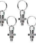 Beefy Heavy Duty Stainless Steel Pull Ring Indexing Plungers Set Of 4 M10 Retractable Spring Loaded Plungers Quick Release Pins
