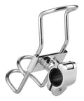 Stainless steel fishing rod rack with 360-degree rail-mount clamp and locking mechanism for 32mm kayak rails