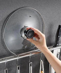 Installing Utensil Hanging Rack Stainless Steel Rail Hanger Rod Wall Mounted Pot Pan Lid Holder Cookware Storage Organizer