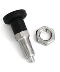 Stainless Steel Spring Return Knob Plunger M8 With Non Removable Knob Indexing Pin Coarse Thread For Precise Positioning Smooth Rotation