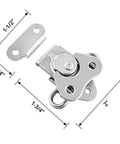 Sturdy 304 stainless steel latch set with a compact 2x1.5 inch footprint, four-pack for secure lid closure on flight cases, tool boxes and gear cases.