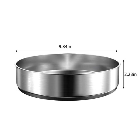 Pantry Cabinet Lazy Susan Black 304 Stainless Steel Turntable For Spices Snacks And Kitchen Organization 10 Inch Diameter