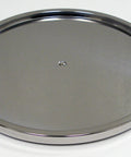 Stainless Steel Lazy Susan Turntable Organizer For Pantry And Countertop, Single Tier, 10.5 Inch Diameter, with Raised Rim
