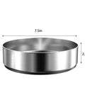 Rotating Lazy Susan Turntable Organizer for Kitchen Cabinets and Countertops, 304 stainless steel, 7.5-inch diameter, side view