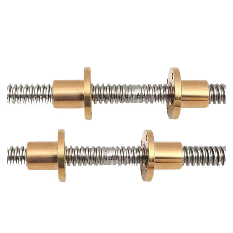 Screw Stainless Steel Ball Screw T8 Lead Screw Right-Left Length 1000mm OD 8mm Pitch 2mm for CNC axis motion in anti-backlash setup
