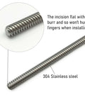 ✝️ 2pcs 300mm（11.81 inches）tr8x8 lead screw with t8 brass nut stainless steel close-up for lcd dlp sla 3d printer z axis and cnc machine