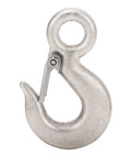 Adfaga 1T stainless steel lifting hook with safety latch, front view
