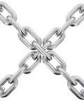 2 Pcs 1/4 x 23 inch Link Chain 304 Stainless Steel Coil Chain for Transport Tie Down Binder Chain Pulling Towing Hanging, 6mm