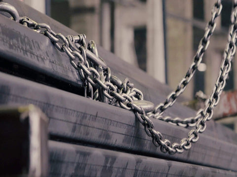 2 Pcs 5/32 x 23 Inch Link Chain 304 Stainless Steel Coil Chain for Transport Tie Down Binder Chain Pulling Towing Hanging