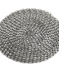 304 Stainless Steel Link Chain, 5/64in-33ft, rolled coil of small hanging link chain for light duty use in automation systems